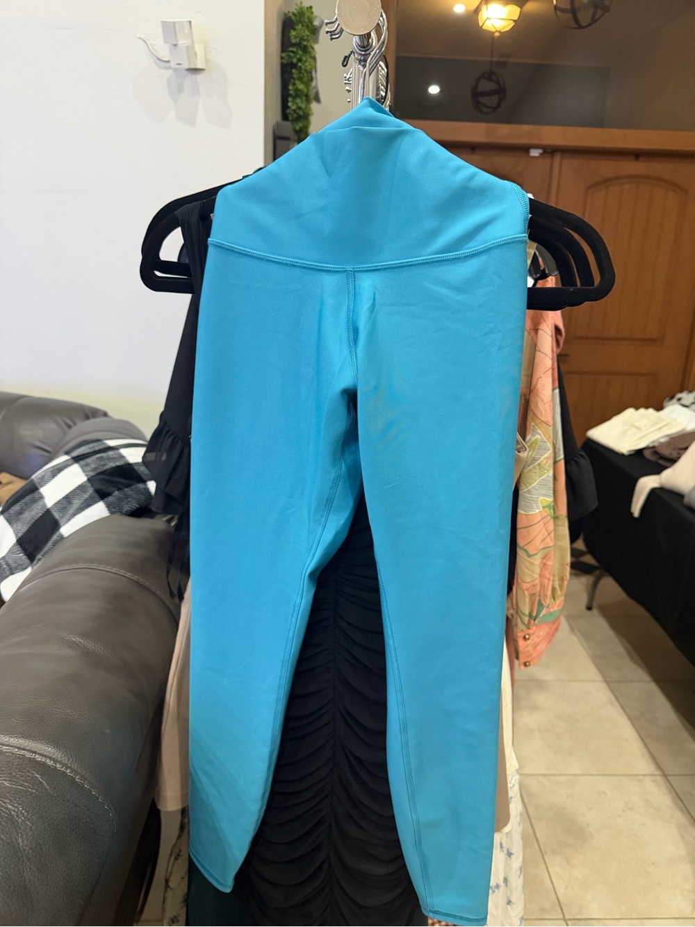 ALO Yoga Bright Turquoise High-Waist Leggings
